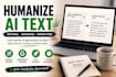 humanize ai generated text into natural human writing
