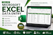 do microsoft excel data entry, formatting and spreadsheet tasks