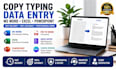 do copy typing, data entry, and microsoft office tasks
