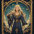 draw illustrations board game, cards tarot, card frame design table top game