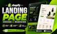 redesign shopify pagefly landing page, ecomposer product landing page builder