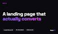 design and build a conversion optimized landing page