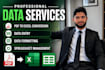 microsoft excel ,data entry ,pdf to excel,spreadsheet manage