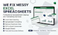 clean organize and format microsoft excel spreadsheets professionally