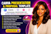 create canada, spain executive presentation corporate canva proposal template