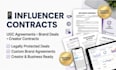 do influencer contract creator agreement and ugc contract