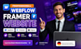 redesign framer website, design framer landing page and redesign webflow website
