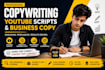 write engaging youtube scripts and business copy