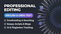 professionally proofread and rewrite english and urdu text