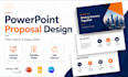 create professional investor pitch deck and business presentation in powerpoint