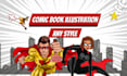 create comic book, and comic illustration art