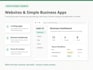 create a business website, dashboard, or simple web app