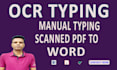 do ocr typing and scanned  PDF conversion