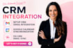 setup CRM gmail integration, google calendar synchronization, fix CRM email sync