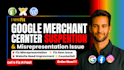 fix google merchant center suspension and misrepresentation issue