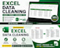 clean, format, organize, remove duplicates and fix excel or CSV data