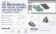 do 3d mechanical part design, assembly and injection mold for manufacturing