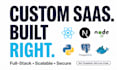 engineer a custom full stack saas web apps using node js