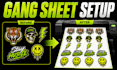 set up your dtf gang sheet print ready file