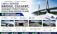 design bridge, culvert, highway structures and pedestrian bridge plans