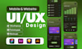 web UI UX design, dashboard uiux, mobile app UI UX design on figma