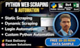 do python web scraping, data extraction and web automation