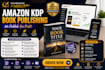 book formatting, publishing, amazon kdp