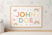 create a personalized kids name print and nursery wall art