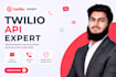 integrate twilio SMS, whatsapp, voice, verify API and a2p 10dlc setup
