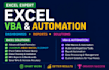 create excel dashboards, reports, and vba automation