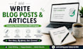 write blog posts and articles in english