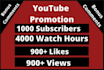 youtube channel promotion, view subscription, complete yt channel monetization