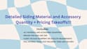 do detailed siding material quantity takeoffs and cost estimation