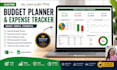 do google sheet, microsoft excel spreadsheets budget planner and expense tracker