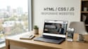 develop a modern responsive HTML CSS and javascript website