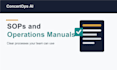 create professional sops and operations manuals