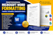 edit, design and format word document, thesis, report, article, proposals