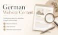 write SEO optimized german website texts and blog articles