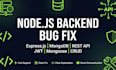 fix node js, express js, mongodb bugs and backend issues