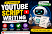 write ai content and youtube scripts in english