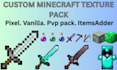 custom minecraft texture pack resource pack pvp pack itemsadder pixel textures