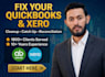do bookkeeping using quickbooks online, xero and excel