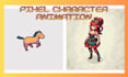 pixel art character animation, pixel art sprite sheets, 2d game assets