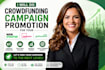 do crowdfunding campaign promotion for kickstarter indiegogo gofundme promotion
