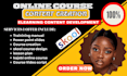 be online course content instructional design workbook course curriculum expert