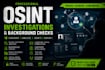 conduct osint investigations and background checks
