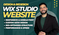 design a wix studio website with custom graphics and video