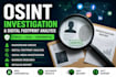 do osint investigation and digital footprint analysis