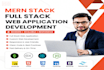 be your mern stack developer for full stack web app and web app development