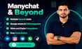 automate instagram, facebook, and whatsapp with manychat chatbot